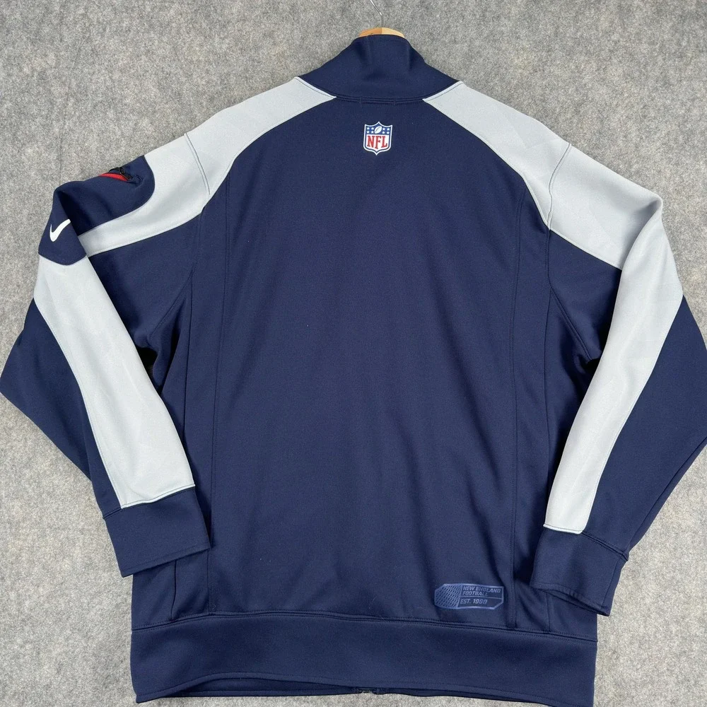 New England Patriots Jacket Mens‎ Large Blue NFL Football Dri-FIT Full Zip Nike